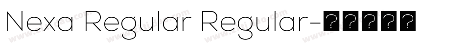 Nexa Regular Regular字体转换